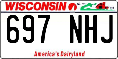 WI license plate 697NHJ