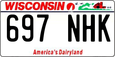 WI license plate 697NHK