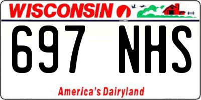 WI license plate 697NHS