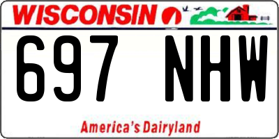 WI license plate 697NHW