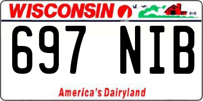 WI license plate 697NIB