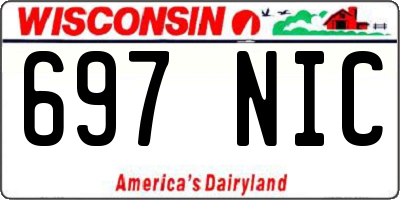 WI license plate 697NIC