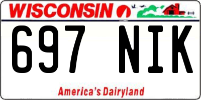 WI license plate 697NIK