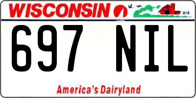 WI license plate 697NIL
