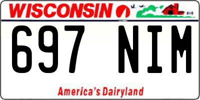 WI license plate 697NIM