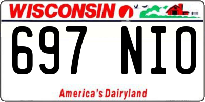 WI license plate 697NIO