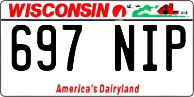 WI license plate 697NIP
