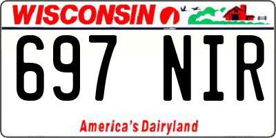 WI license plate 697NIR
