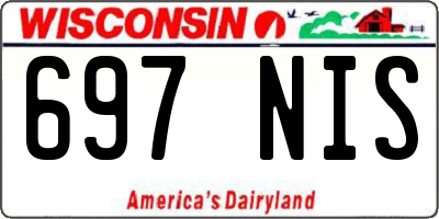 WI license plate 697NIS