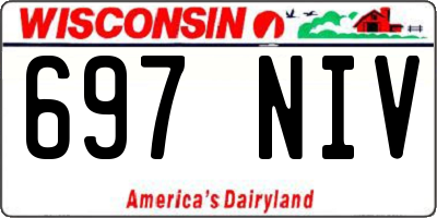 WI license plate 697NIV