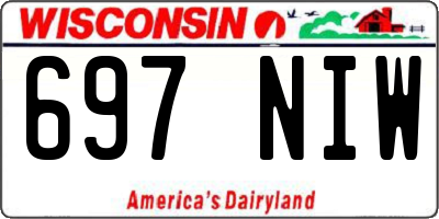 WI license plate 697NIW