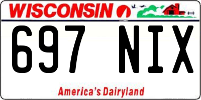 WI license plate 697NIX