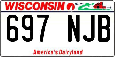 WI license plate 697NJB