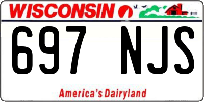 WI license plate 697NJS