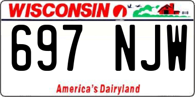 WI license plate 697NJW