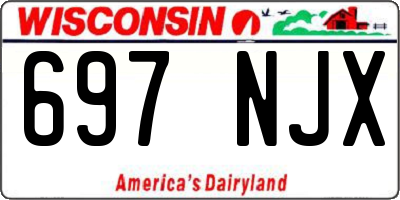 WI license plate 697NJX