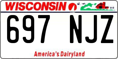 WI license plate 697NJZ