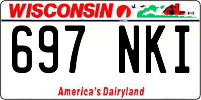 WI license plate 697NKI