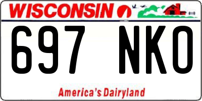WI license plate 697NKO