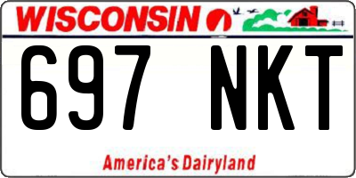 WI license plate 697NKT