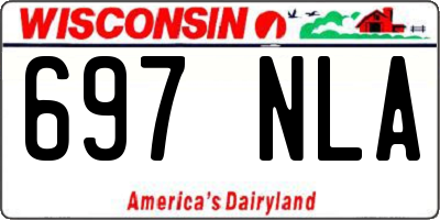 WI license plate 697NLA