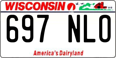 WI license plate 697NLO