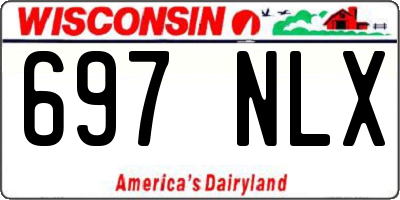 WI license plate 697NLX
