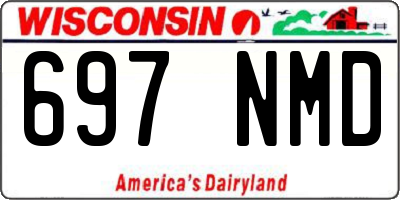 WI license plate 697NMD