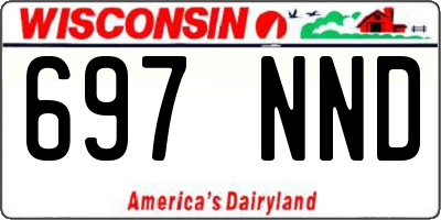 WI license plate 697NND