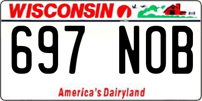 WI license plate 697NOB