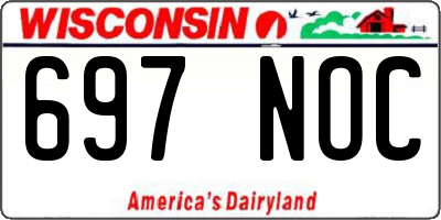 WI license plate 697NOC