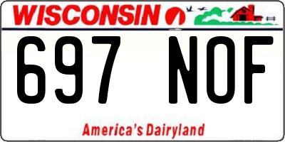 WI license plate 697NOF