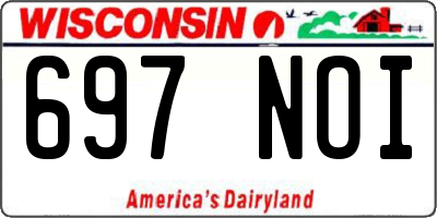 WI license plate 697NOI