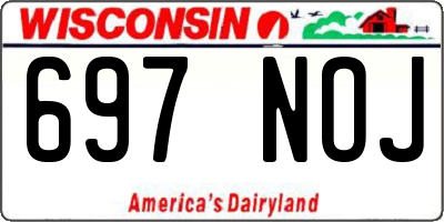 WI license plate 697NOJ