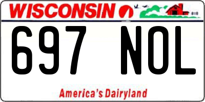 WI license plate 697NOL