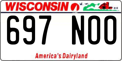 WI license plate 697NOO