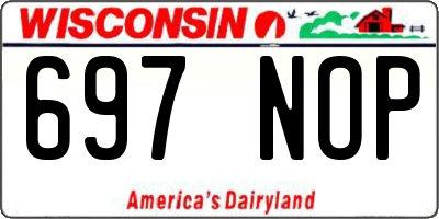 WI license plate 697NOP