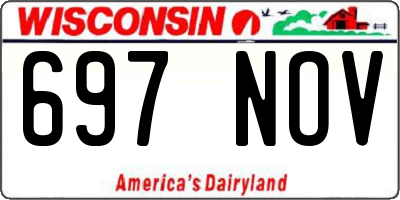 WI license plate 697NOV