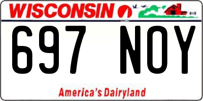 WI license plate 697NOY