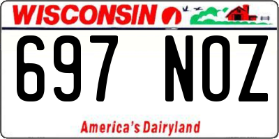 WI license plate 697NOZ