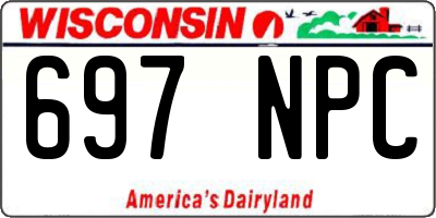 WI license plate 697NPC