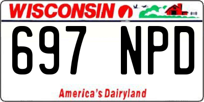 WI license plate 697NPD