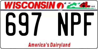 WI license plate 697NPF
