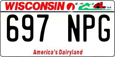 WI license plate 697NPG
