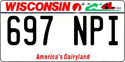 WI license plate 697NPI