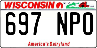 WI license plate 697NPO