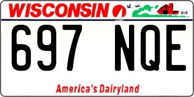 WI license plate 697NQE