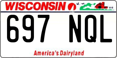 WI license plate 697NQL