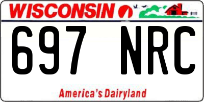 WI license plate 697NRC