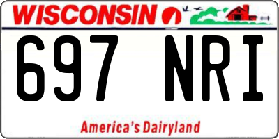 WI license plate 697NRI